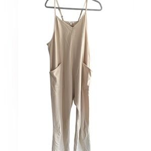 Entro Cream Casual Jumpsuit
